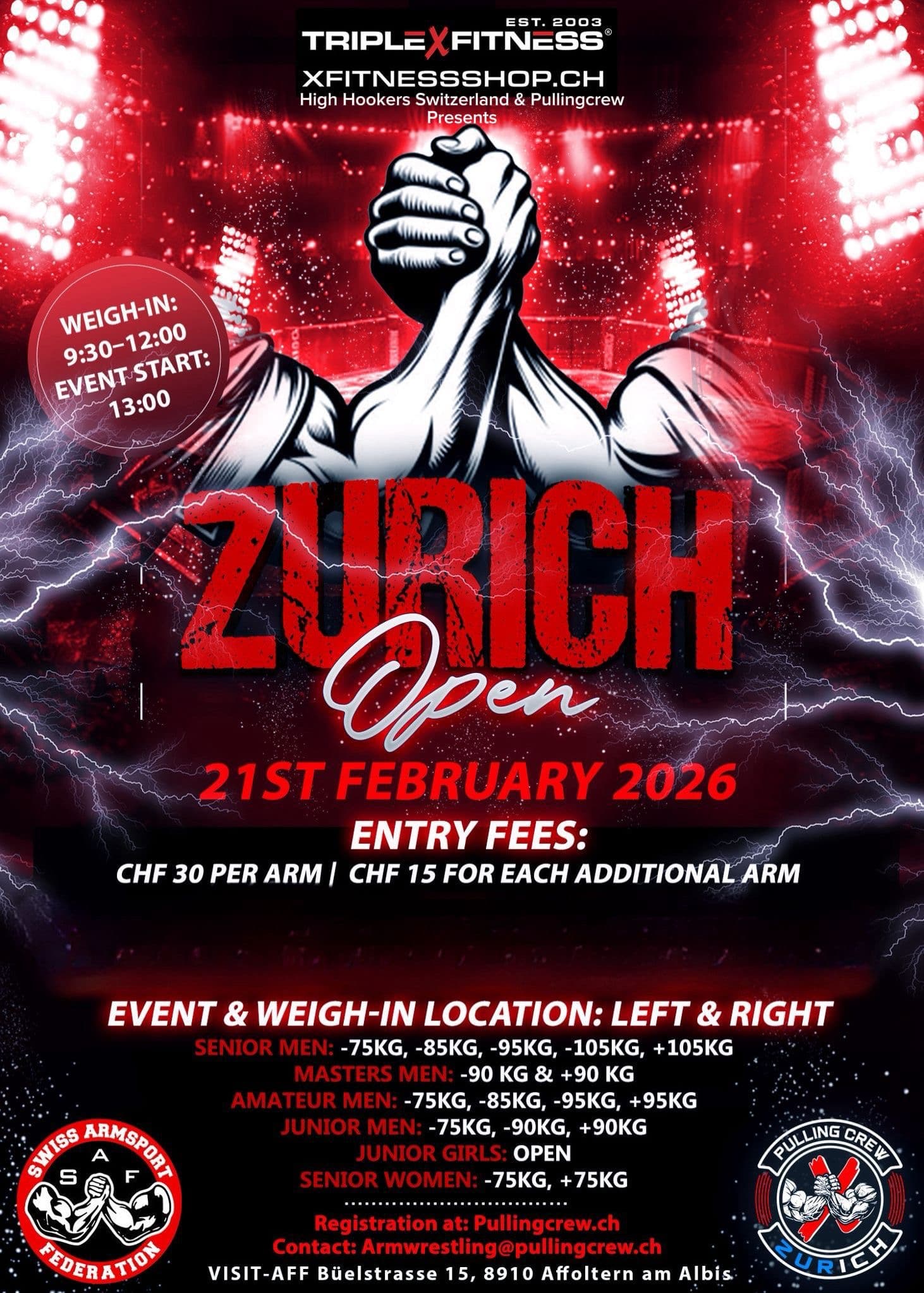 Zurich Open Event Flyer - February 21st, 2026